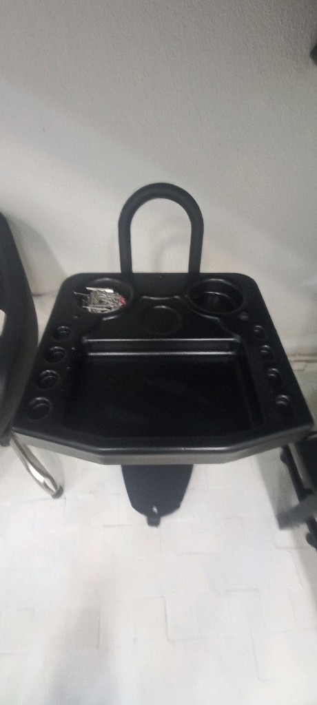 Siyah Kuaför / Güzellik Salonu Servis Arabası – Çok Bölmeli - 5