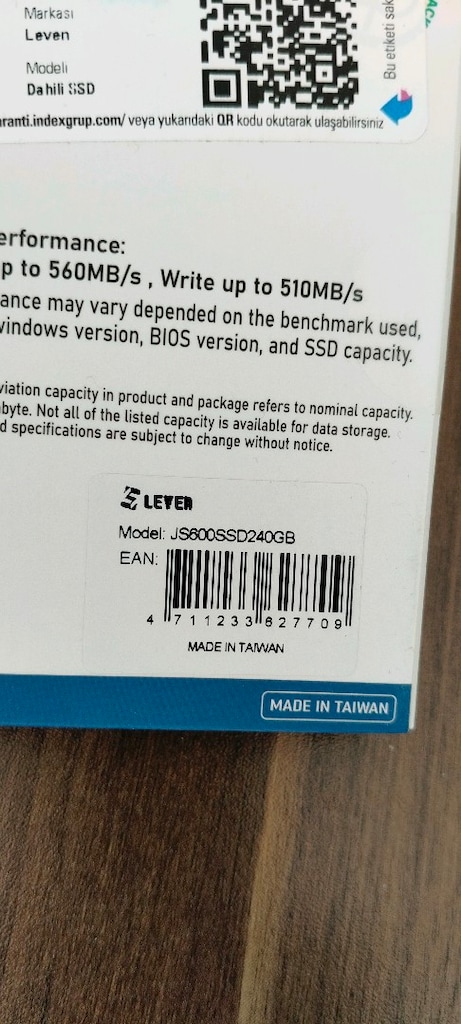 SSD 240 GB LEVEN SİFİR KUTUSUNDA - 6