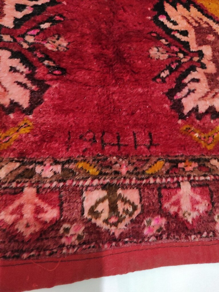 vintage elde dokuma küçük halı - 5