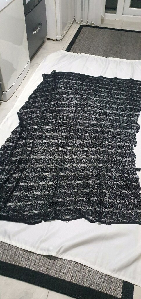 Fransız dantel parça kumaşlar - 20
