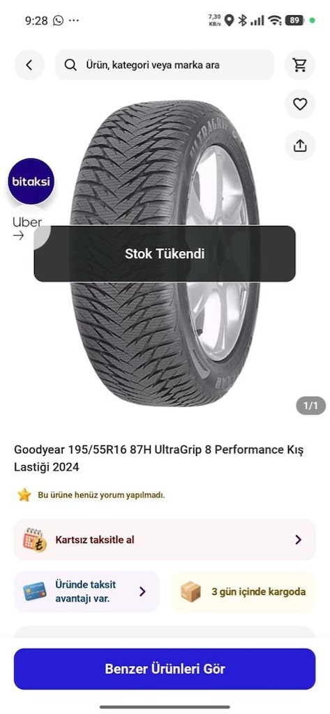 1kış kullanılmış 4adet kışlık lastik - 2