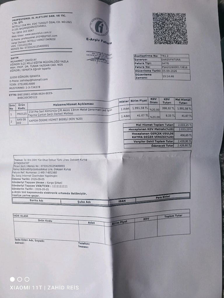ASSUR PRO 125 13MM ÇELİK MANDREN ÇİFT BATARYALI KALİTELİ MATKAP - 2