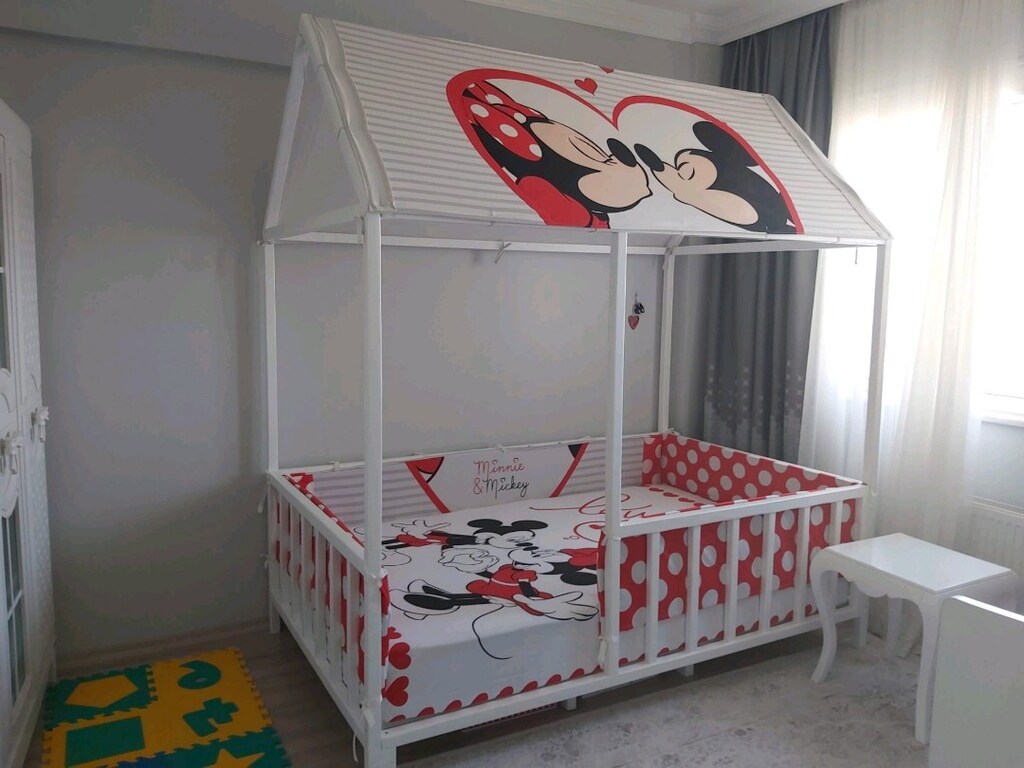 120X200 ÖLÇÜSÜNDE CEVİZ AĞACINDAN YAPILMIŞ YATAŞ MARKA İÇ YATAĞIYLA - 7