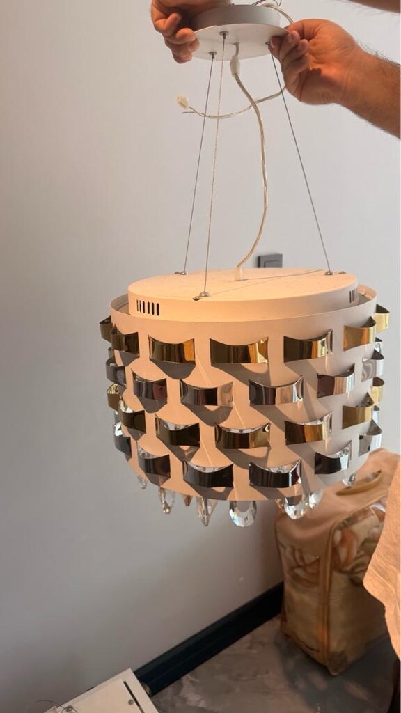 ikili salon avize takimi kristal tasli - 6