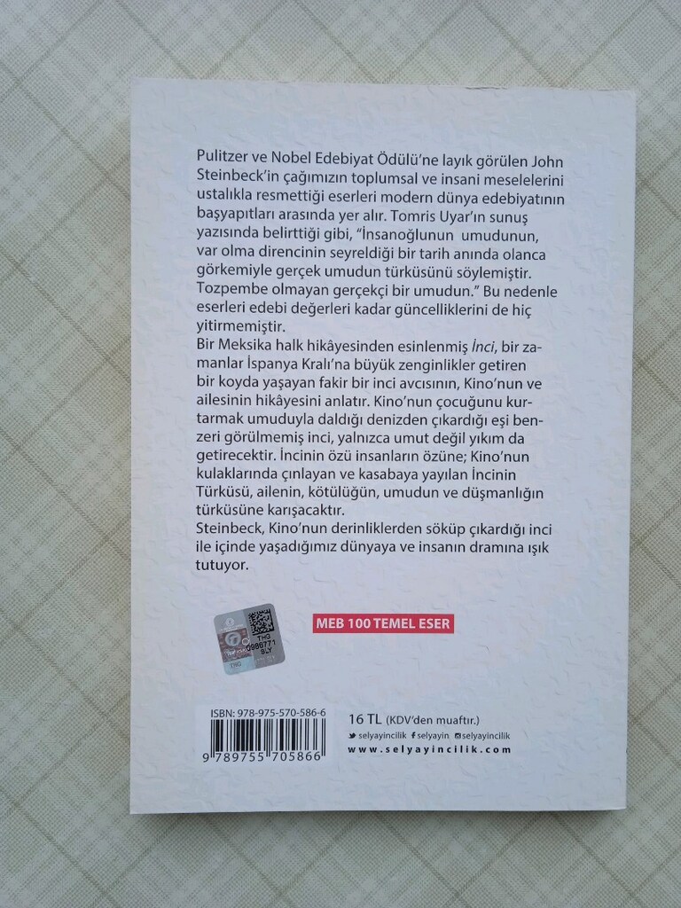 İnci John Steinbeck Kitap - 2