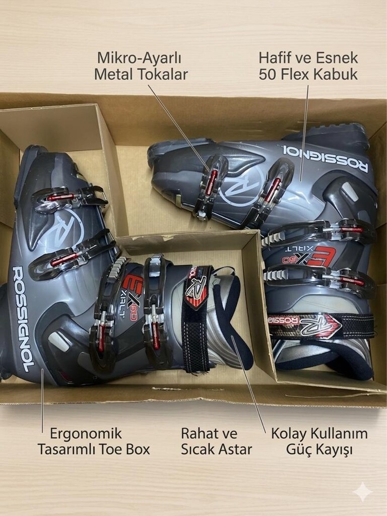 Rossignol Exalt 60 | 42-42.5 Numara (27.5 Mondopoint) Profesyonel Kaya - 3