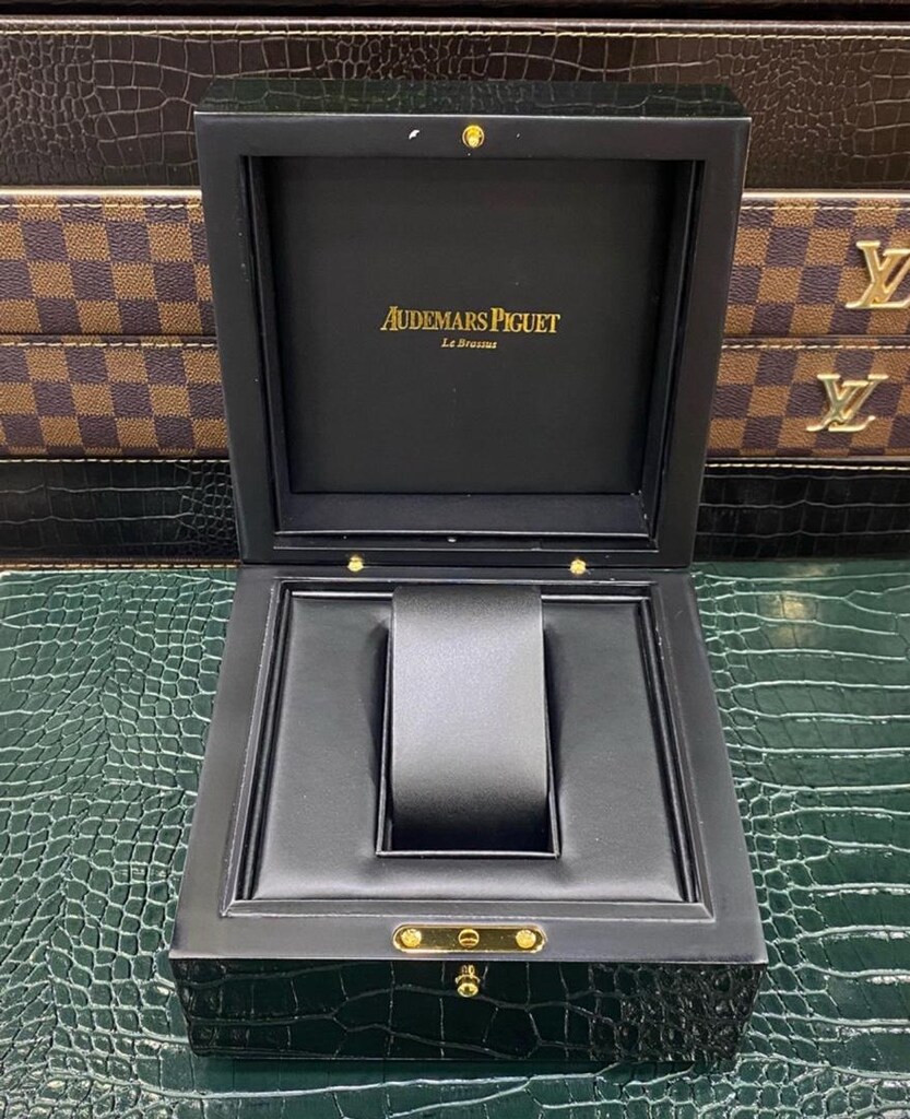 Audemars Piguet marka doğal ahşap kaplama saat kutusu - 2