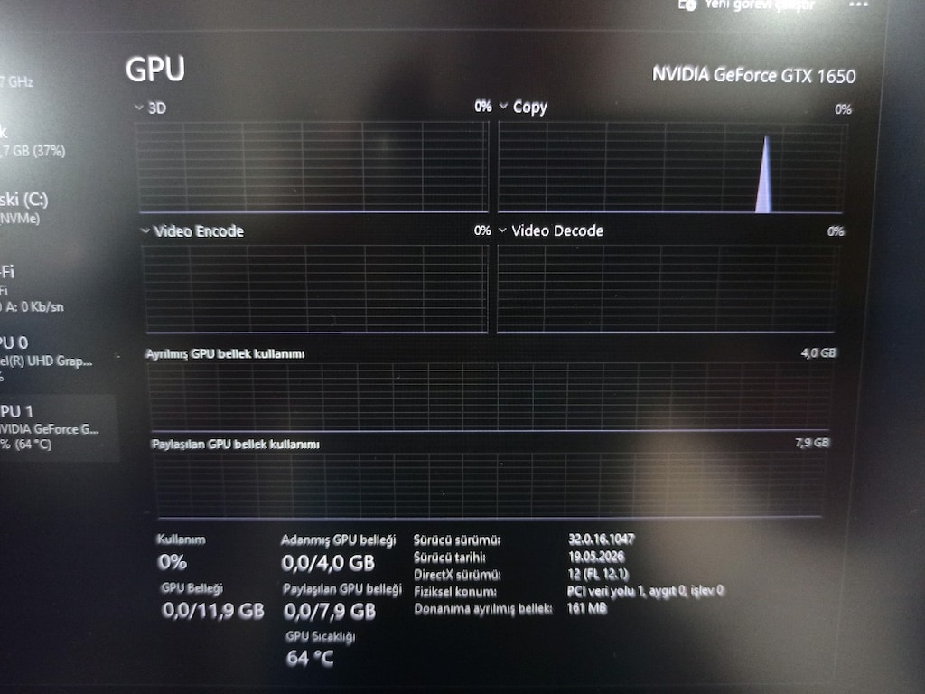 Casper Excalibur G770 i5 12.Nesil 16 Ram 512 SSD GTX 1650 4 GB 144Hz - 8