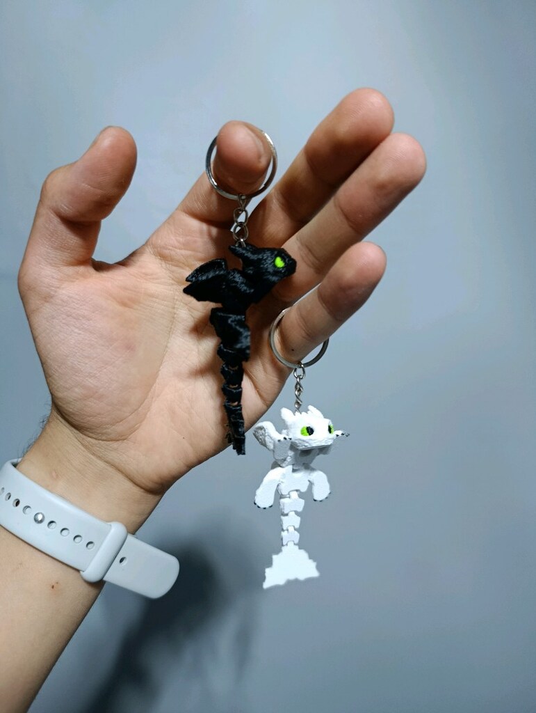 3D Baskı Gecenin Öfkesi Ve Işığın Öfkesi Anahtarlık Hediyelik Dişsiz - 4
