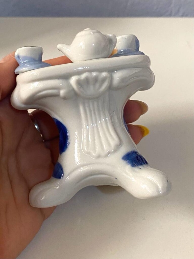 Vintage Kahvaltı Masası Formlu Porselen Biblo - 2