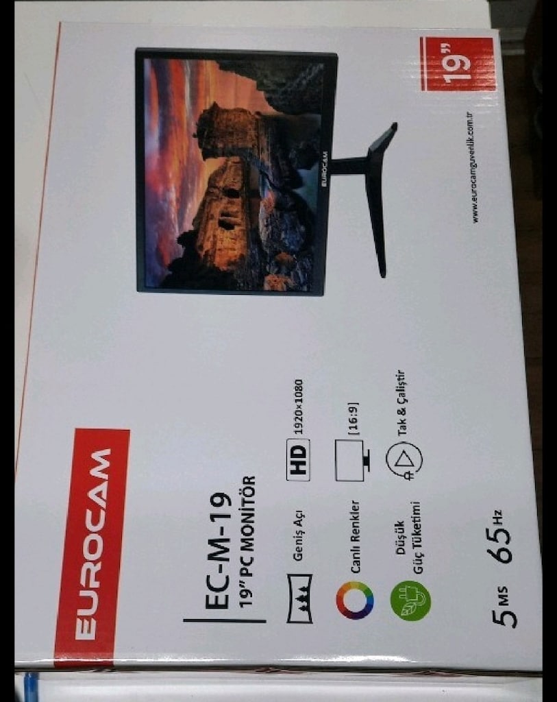 monitör bilgisayar monitör 19" hdmi vga sıfır ürün - 3