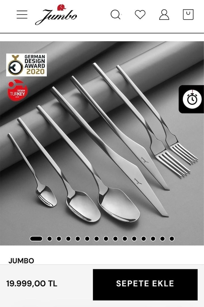 Jumbo 5100 Quartz 84 Parça 12 Kişilik Çatal Kaşık Bıçak Seti