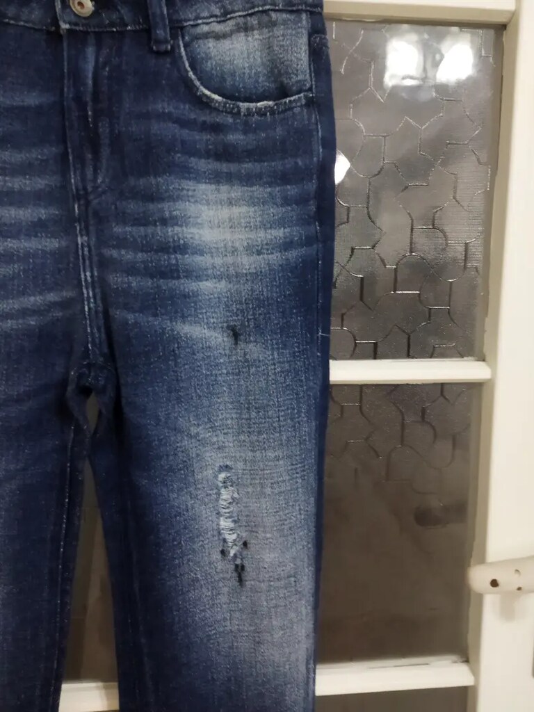 Bayan yırtık kot pantolon sıfır kullanılmamış - 3