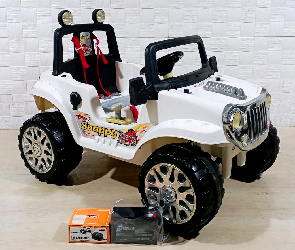 Akülü araba 12 volt çift motorlu aküsü sıfır paketinde - 2
