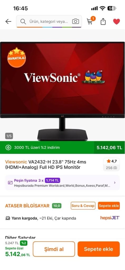 Viewsonic 24 inç 75hz Mönitör - 3