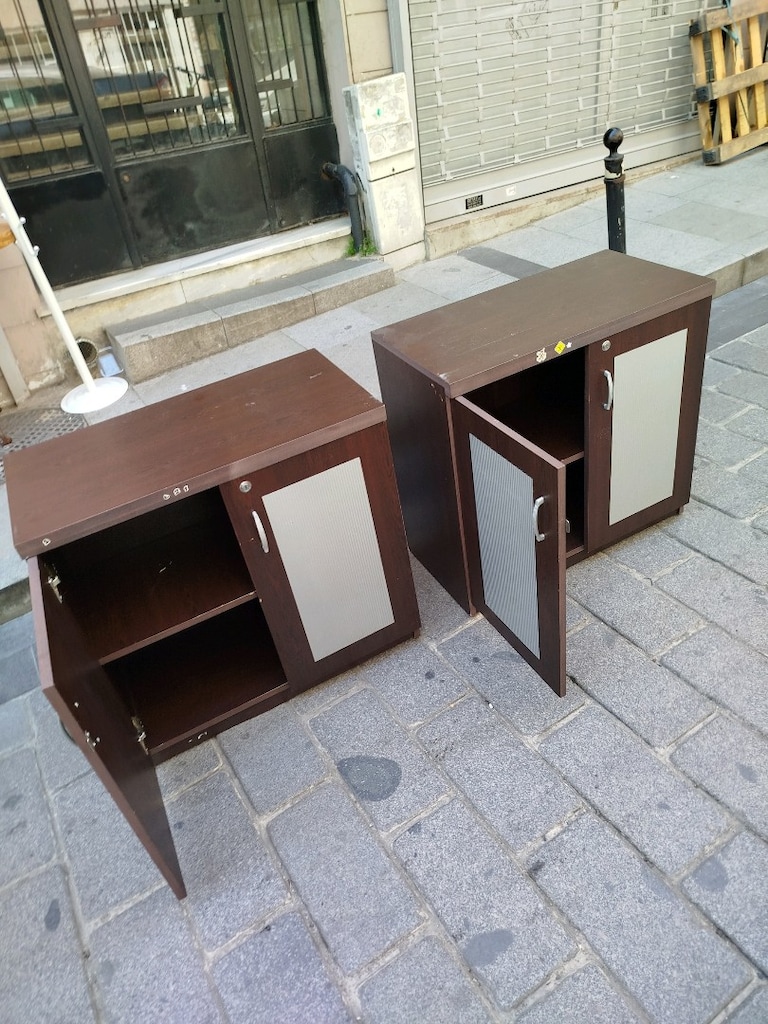 2 adet 2 kapılı yarım boy raflı dolap - 4
