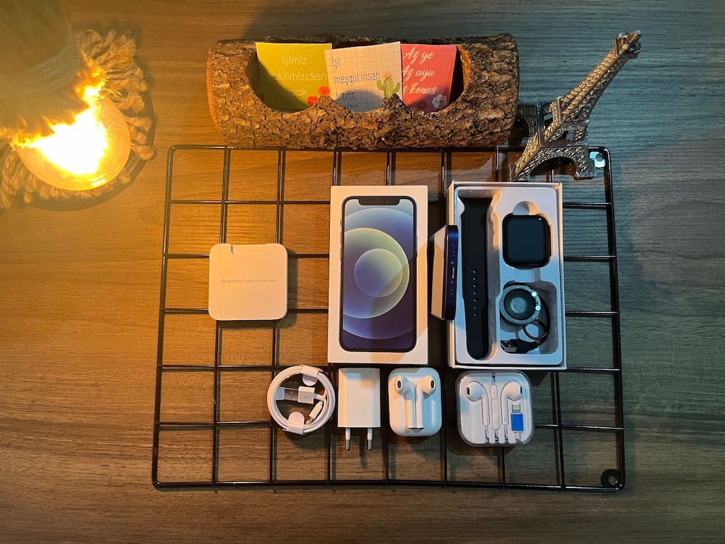 FULL AKSESUARLI İPHONE 12 BLUE - 7