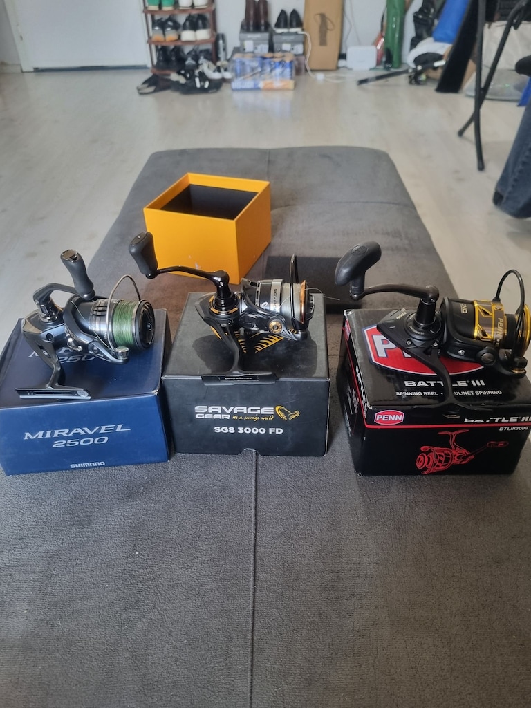 SIHIMANO MIRAVEL 2500/PENN BATTLE 300/SAVAGE GEAR SG 8 3000 FD