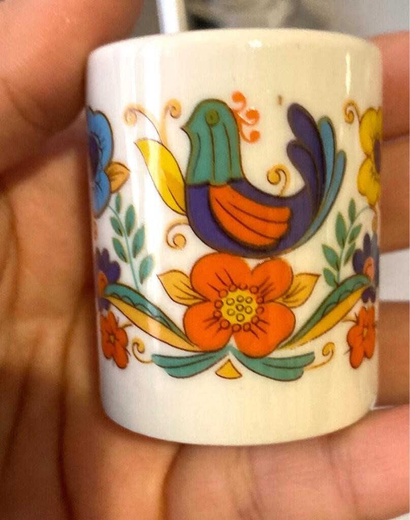Vintage Alman El Boyama Porselen Mumluk - 2