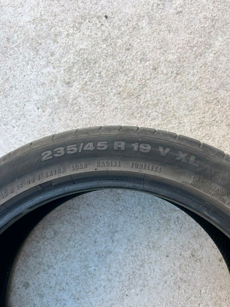 235 45 19 iki adet Continental yazlık lastik - 3