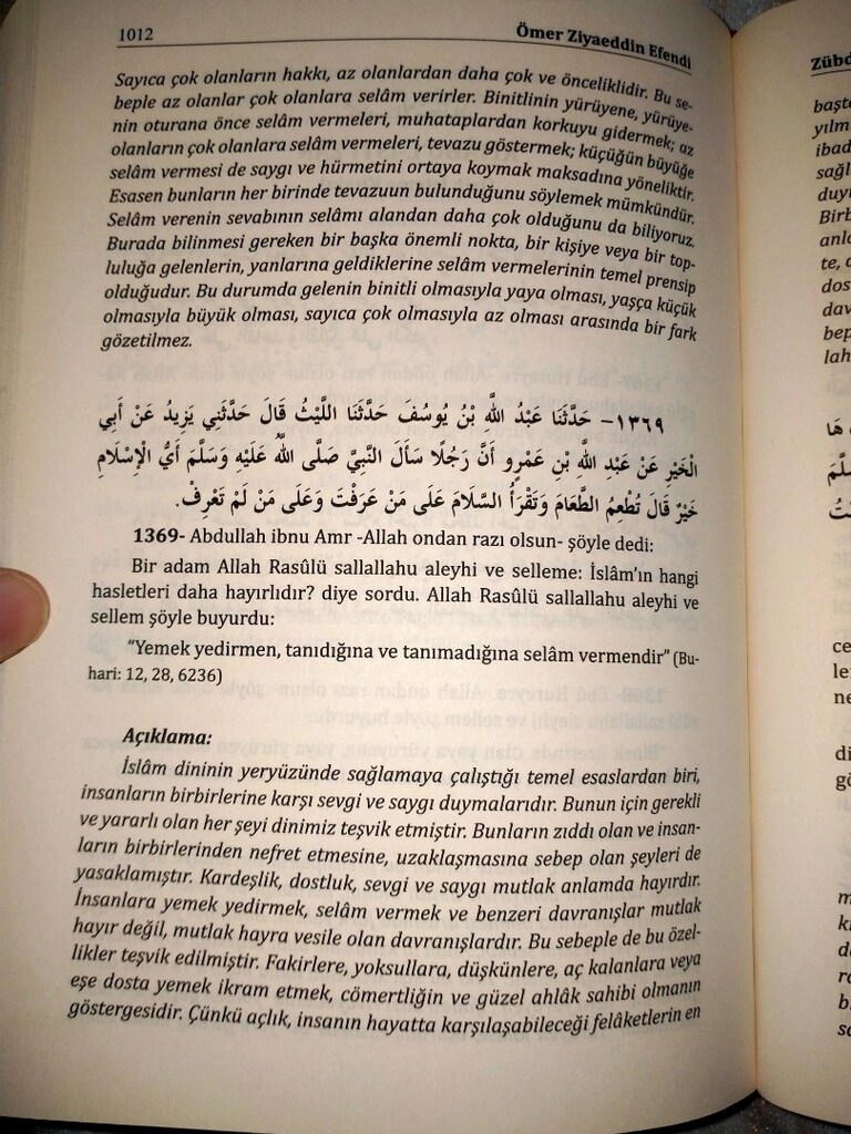 Dini kitap Zübdetül Buhari Hadisi şerifler kitabı - 9