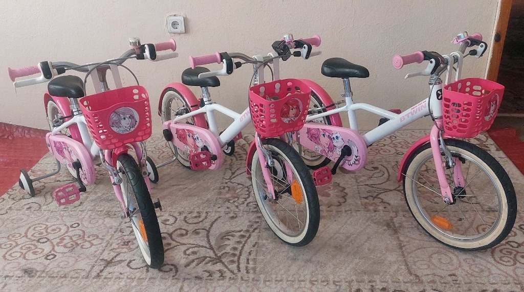 3 ADET 16 JANT DECATHLON BTWIN KIZ ÇOCUK BISIKLETI - 9