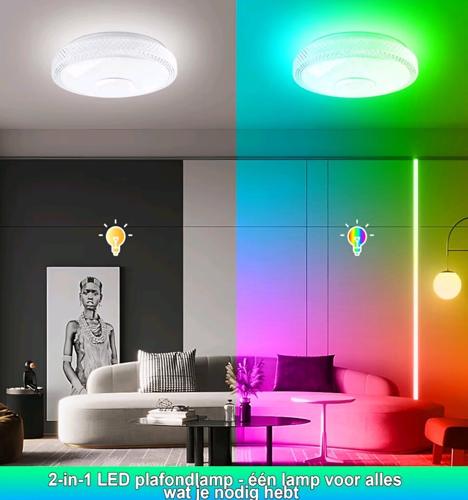 SIFIR TOPBOS 30W 4000 LÜMEN RGB U.KUMANDALI BT.HOPARLÖRLÜ LAMBA - 4