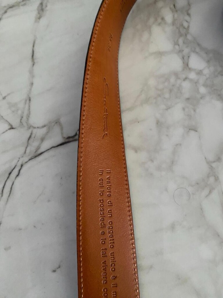 Santoni markasına ait hakiki deri bir erkek kemeridir. - 10