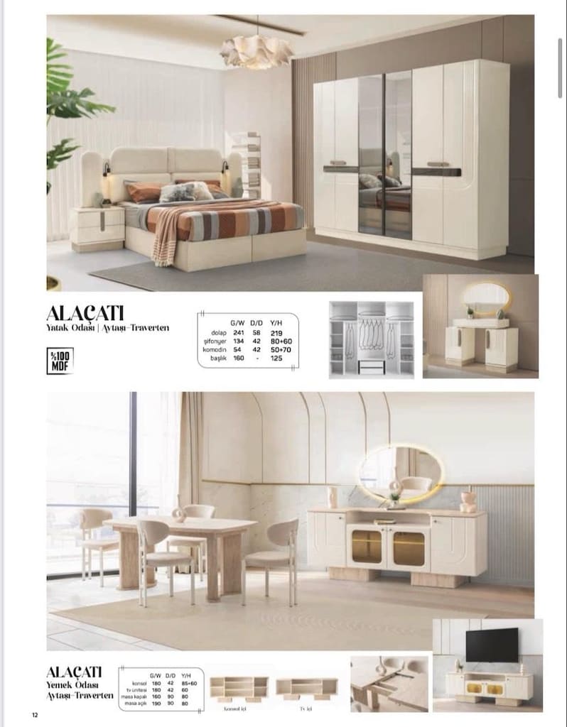 bohem mdf yatak odası takımı - 3