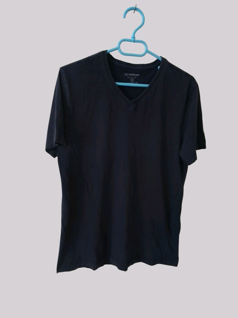 LC Waikiki Basic Siyah V Yaka Tişört -XS - 3