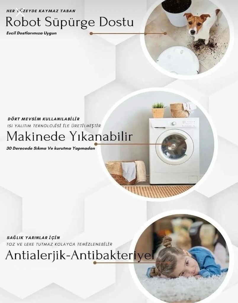 Uzay Galaksi desenli kaymaz taban halı - 5