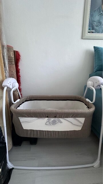 Sunny Baby Caretta 9146 Bej Elektrikli Anne Yanı Beşiği
