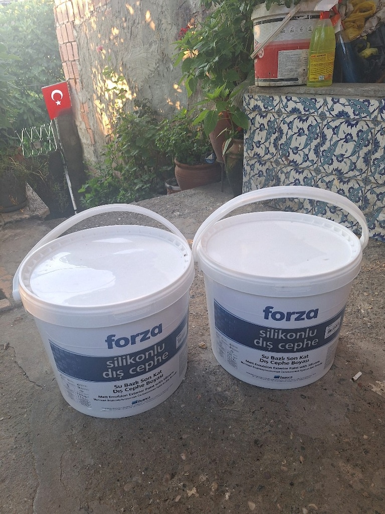 sıfır ürün 20 kg bianka marka dış cephe boyası beyaz renk - 3