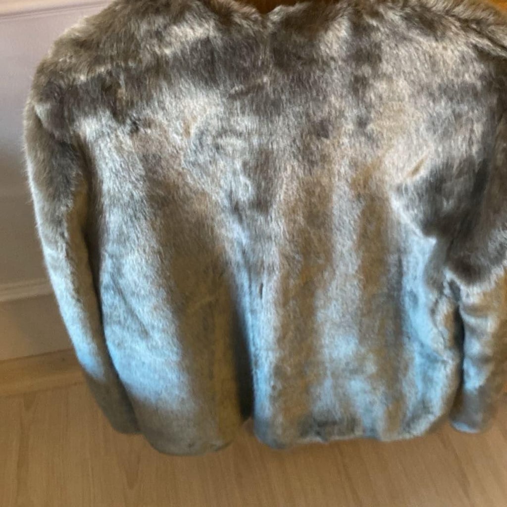 kürk peluş mont haki — görsel 2/4