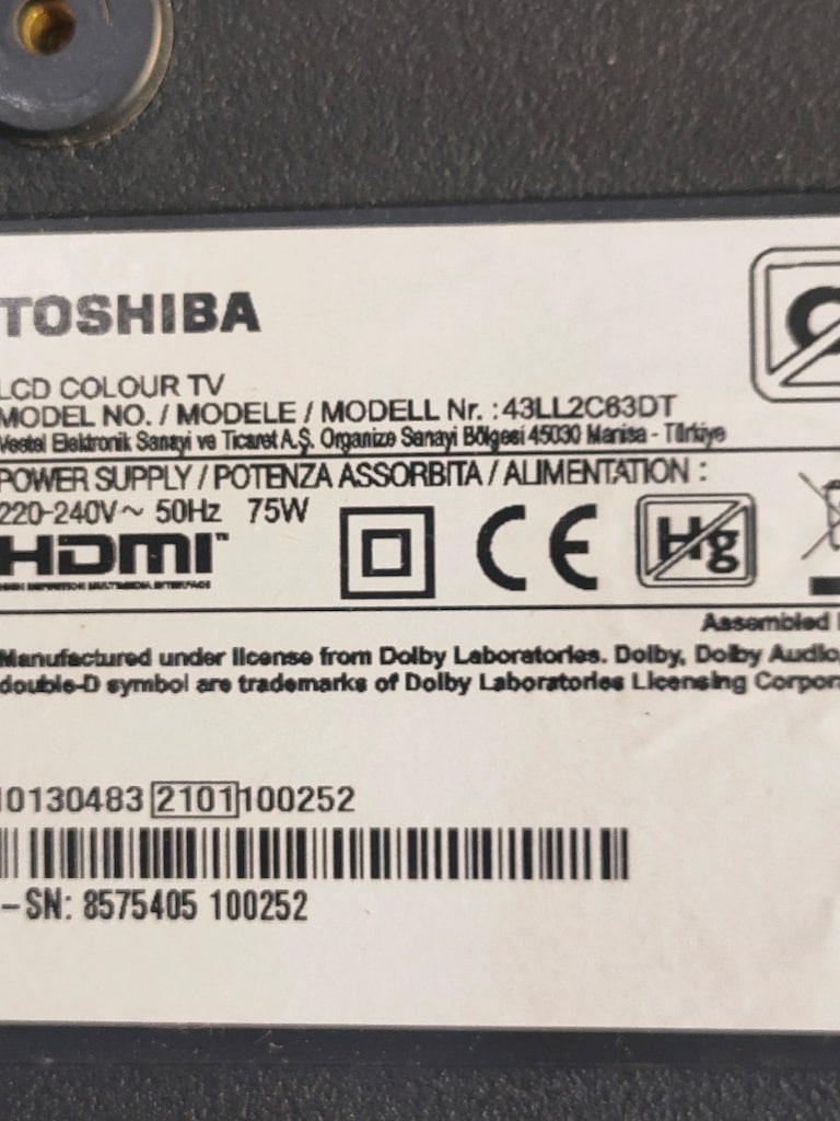TOSHİBA 43LL2C63DT (17MB181TC) 23722594 anakart mainboard - 4