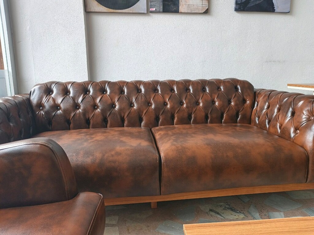 AL KAZAN !3 günlük sıfır ÇESTER KOLTUK LU 8 PARÇA OFİS TAKIMI SADECE - 5