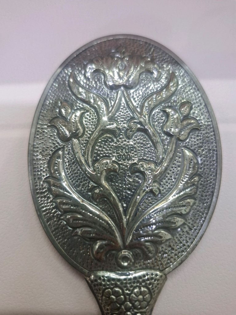 Full Gümüş 900 ayar El Ayna 13cm 50 gr - 3