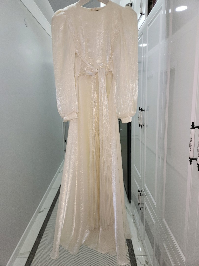 Krem rengi Nikah, Özel gün elbisesi - 2
