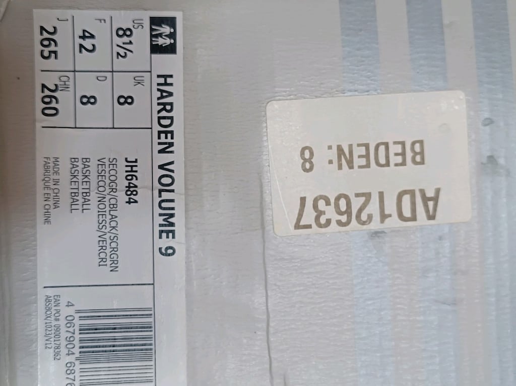 Adidas Harden Vol 9 Orjinal sıfır kutulu üründür - 9