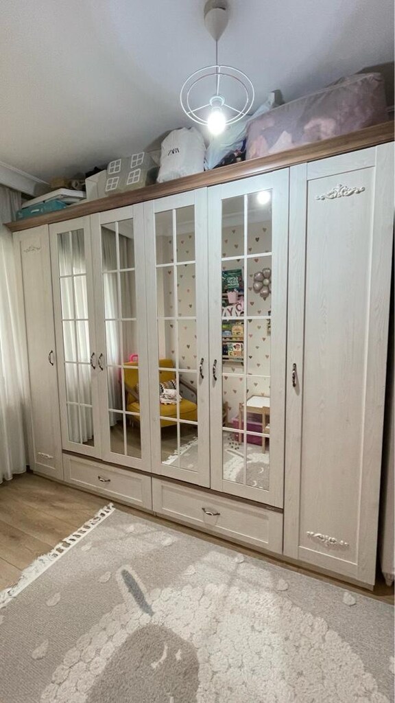 6 Kapılı Gardrop-Aynalı Şifonyer ve 2 Komidin (Bellona) - 10