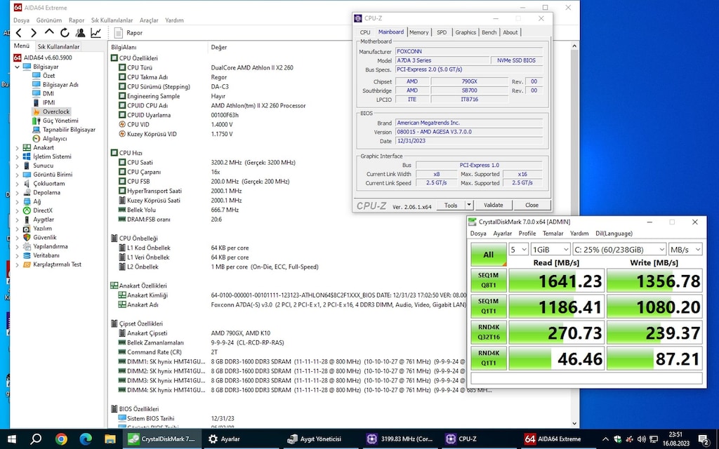 Socket AM3 FOXCONN A7DA-S 3.0 NVMe M.2 SSD BIOS DESTEKLİ ANAKART - 10