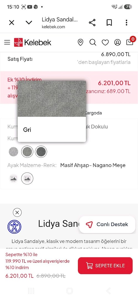 kelebek mobilya lidya sandalye - 5