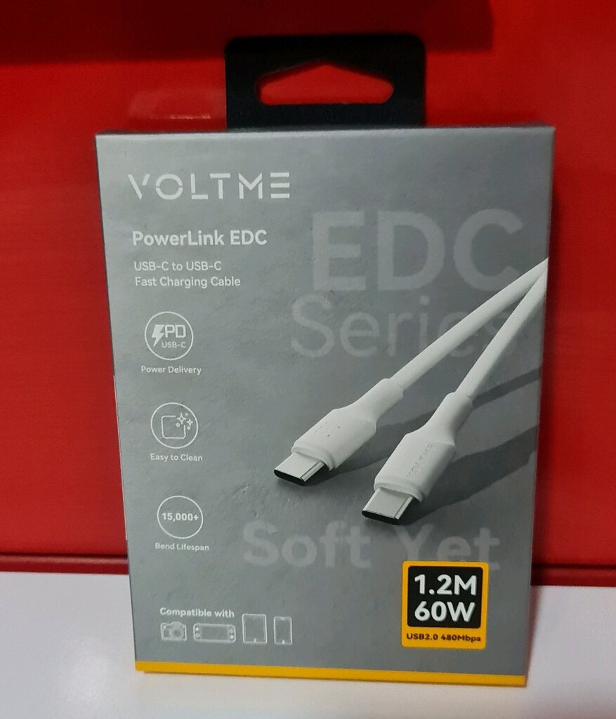 VOLTME Powerlink edc 60W USB to Type-C HIZLI Şarj Kablosu 1,2 BEYAZ. - 2