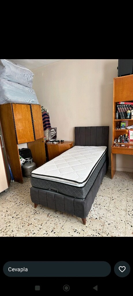 Tek kişilik baza Başlık petli yatak takım sandıklı baza - 7