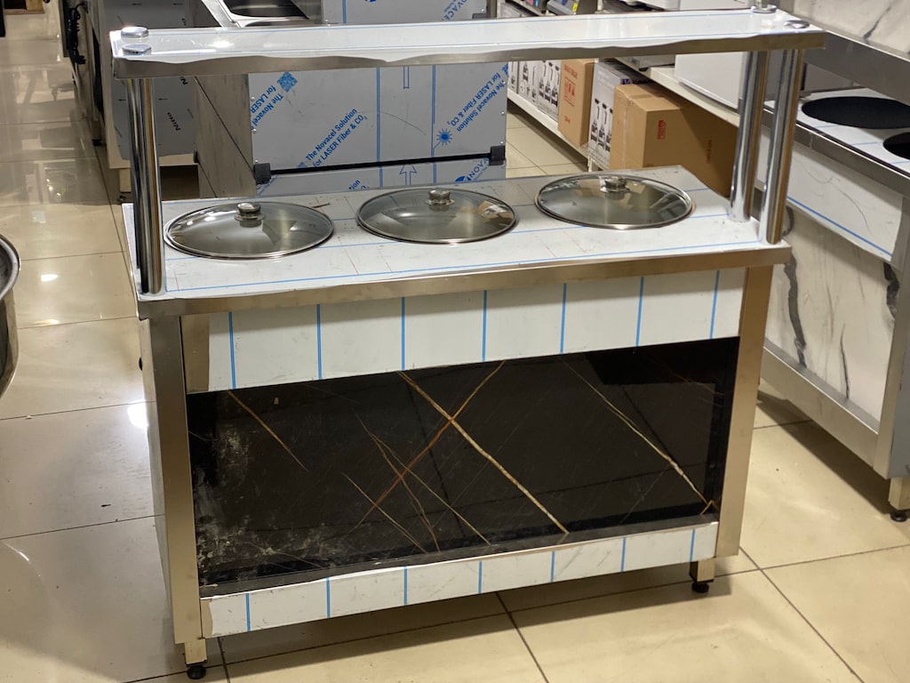 9+9+9LT 3 LÜ ÇORBA TEZGAHI ÇORBALIK CADI KAZANI ELEKTRİKLİ - 4