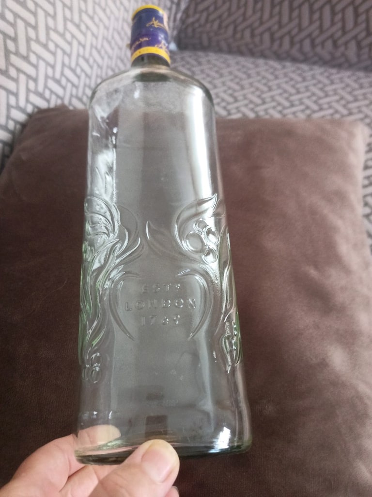 cam şişe onu desenli dekoratif olarak kullanılır yükseklik 32 cm - 3