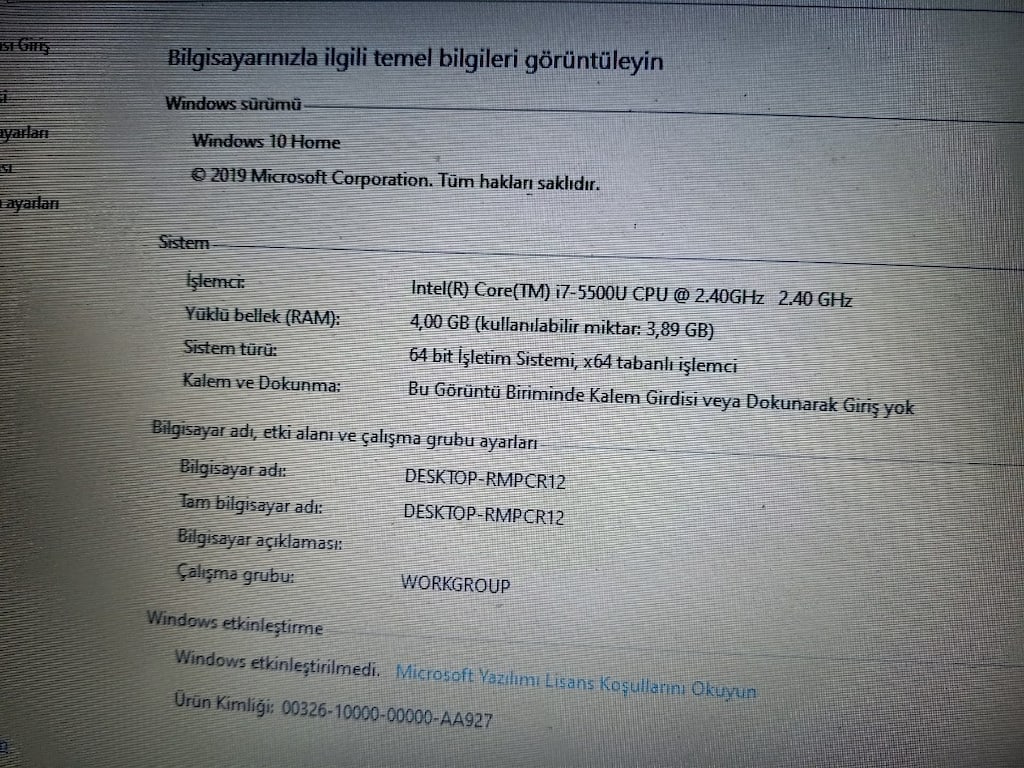 HP i7/5Nesil probook 450G2 Açıklama var - 3