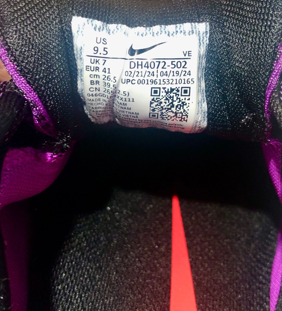 Nike Air Zoom Kadın Koşu Ayakkabısı – Mor / Turuncu – US 9.5 / EU 41 - 6