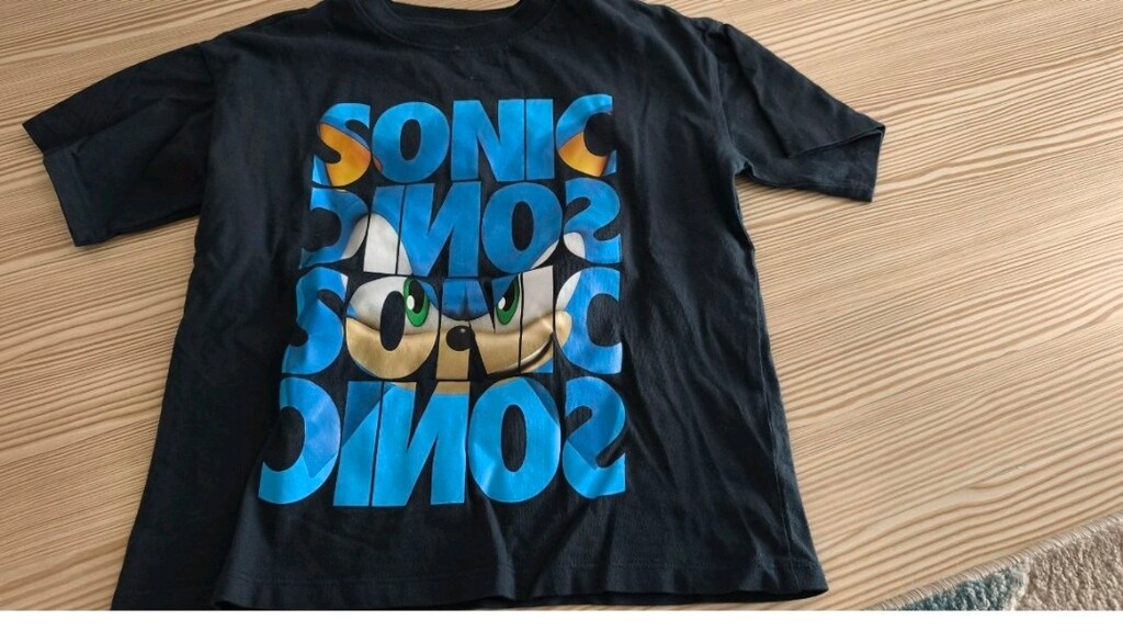 Mavi Sonic Baskılı T-shirt