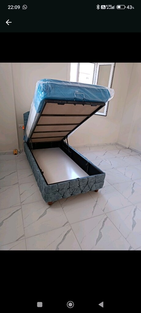 90/190 cm'lik baza Başlık yatak takım sandıklı baza - 5